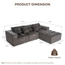 101" L-Shaped Modular Compression Sofa