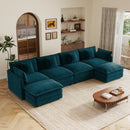 Oversized U Shape Sofa with Ottomans