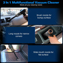 3 In 1 Cordless Handheld Vacuum Cleaner with Searchlight 120W 9000PA Portable Foldable Rechargeable Vacuum Car Home Duster with Brush Nozzle Long Nozz