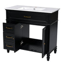 Bathroom Vanity With Sink, 2 Doors 2 Drawers, Freestanding Design by HouseOfZazla