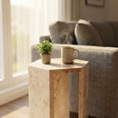Modern Minimalist Hexagon Side Table by Unique Piece Furniture
