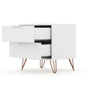 Rockefeller - Nightstand With 2 Drawers - White by HouseOfZazla