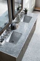 James Martin Metropolitan 72" Dual Mount Double Bathroom Vanity, Silver Oak