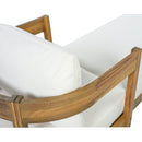 78" Acacia Wood Outdoor Chaise Lounge Chair