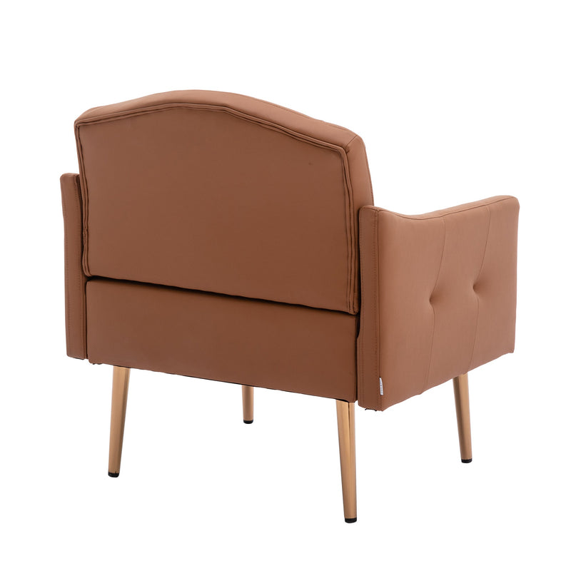 Accent Chair, leisure single sofa with Rose Golden feet
