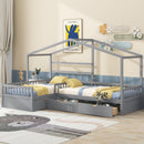 L Shape Platform Bed With 3 Storage Drawers by HouseOfZazla