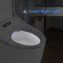 Smart Bidet Toilet Seat & Side Knob Adjustable Heated Seat With Water Temperature And Pressure Adjustment Portable Bidet - White by HouseOfZazla