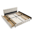 Modern Platform Bed Frame With Thick Fabric by Unique Piece Furniture