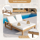 Outdoor Double Lounge Chair With 5 Position Adjustable Backrest by HouseOfZazla