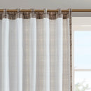 Plaid Rod Pocket and Back Tab Curtain Panel with Fleece Lining