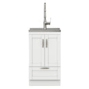 Reed - Deluxe Laundry Cabinet With Pull-Out Faucet And Stainless Steel Sink by Unique Piece Furniture