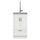 Reed - Deluxe Laundry Cabinet With Pull-Out Faucet And Stainless Steel Sink