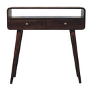 Solid Wood Curved Console Table by HouseOfZazla