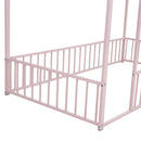 Metal Bed House Bed Frame With Fence by Unique Piece Furniture