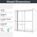 Modern Semi Frameless Double Sliding Shower Door by HouseOfZazla