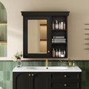 Wall Mounted Bathroom Medicine Cabinet With Mirror And Adjustable Storage With Soft Close Hinges by Unique Piece Furniture