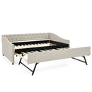 Upholstered Daybed With USB Charging & Pull Out Bed by HouseOfZazla