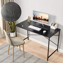 47.2" x 23.6" x 29.6" Metal Frame Home Office Writing Desk - Full Black