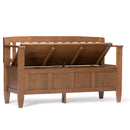 Brooklyn - Entryway Storage Bench - Medium Saddle Brown by HouseOfZazla