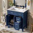 Modern Bathroom Vanity With Sink, Storage Cabinet, Soft Close Doors, Deep & Standard Drawers by HouseOfZazla