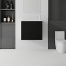 22 Inch Floating Bathroom Vanity with Sink, Soft-Close Door, Ceramic Sink, Plywood by HouseOfZazla