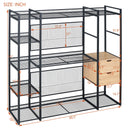 Open Style Wardrobe With Hanging Rails, Shelves And Drawers