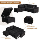 Sleeper Sofa Bed, 2 In 1 Pull Out Sofa Bed L Shape Couch With Storage Ottoman For Living Room, Bedroom Couch And Small Apartment by HouseOfZazla