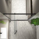 50-54"W x 74"H Pivot Shower Door with Matte Tempered Glass Finish by HouseOfZazla