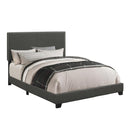 Upholstered Full Bed With Nailhead Trim - Charcoal by HouseOfZazla