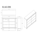 Lively - Dresser With Glitter Detail And Thick Bar Handle Hardware - Black by HouseOfZazla