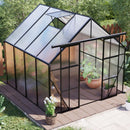 Double Door Polycarbonate house Raised Base And Anchor Aluminum Heavy Duty Walk In houses For Outdoor Backyard In All Season by HouseOfZazla