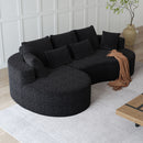 Curved Oversized Sectional Sofa With Extra Deep Seat by HouseOfZazla