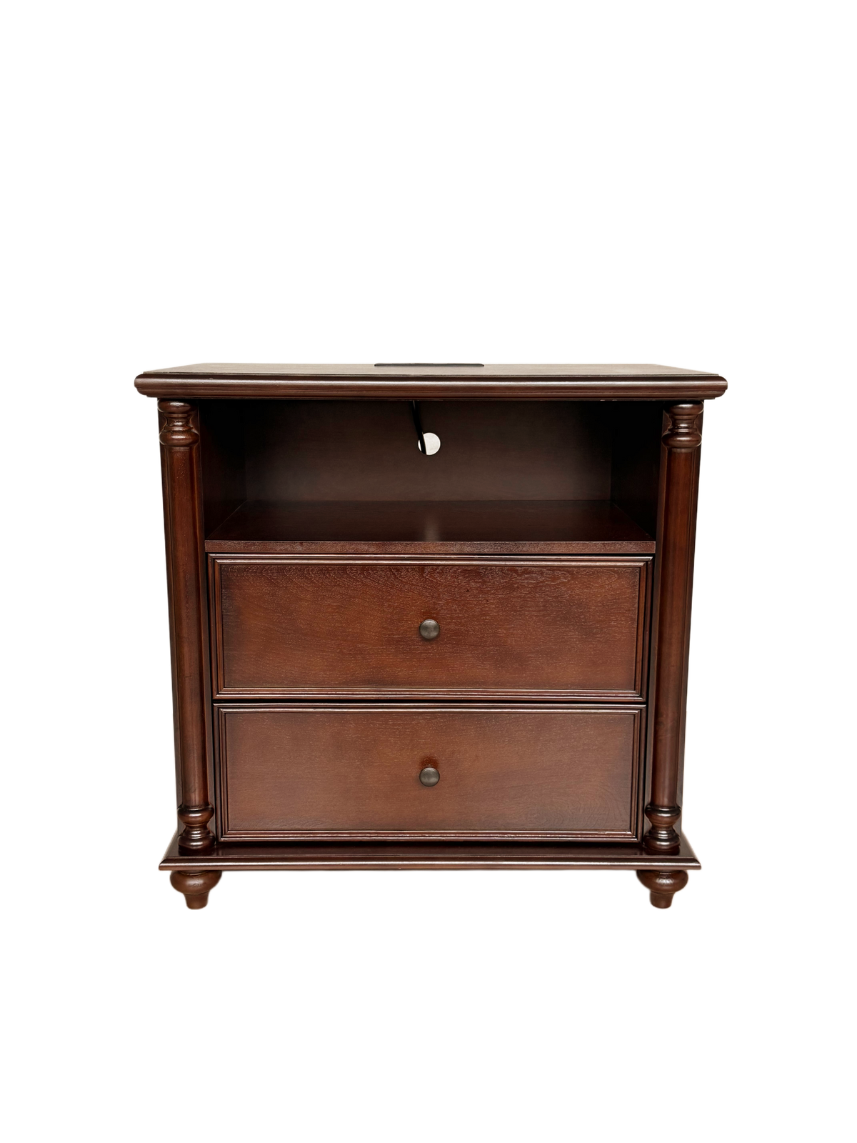 28" Nightstand with Charging Station, Rustic, photo 5 of 10