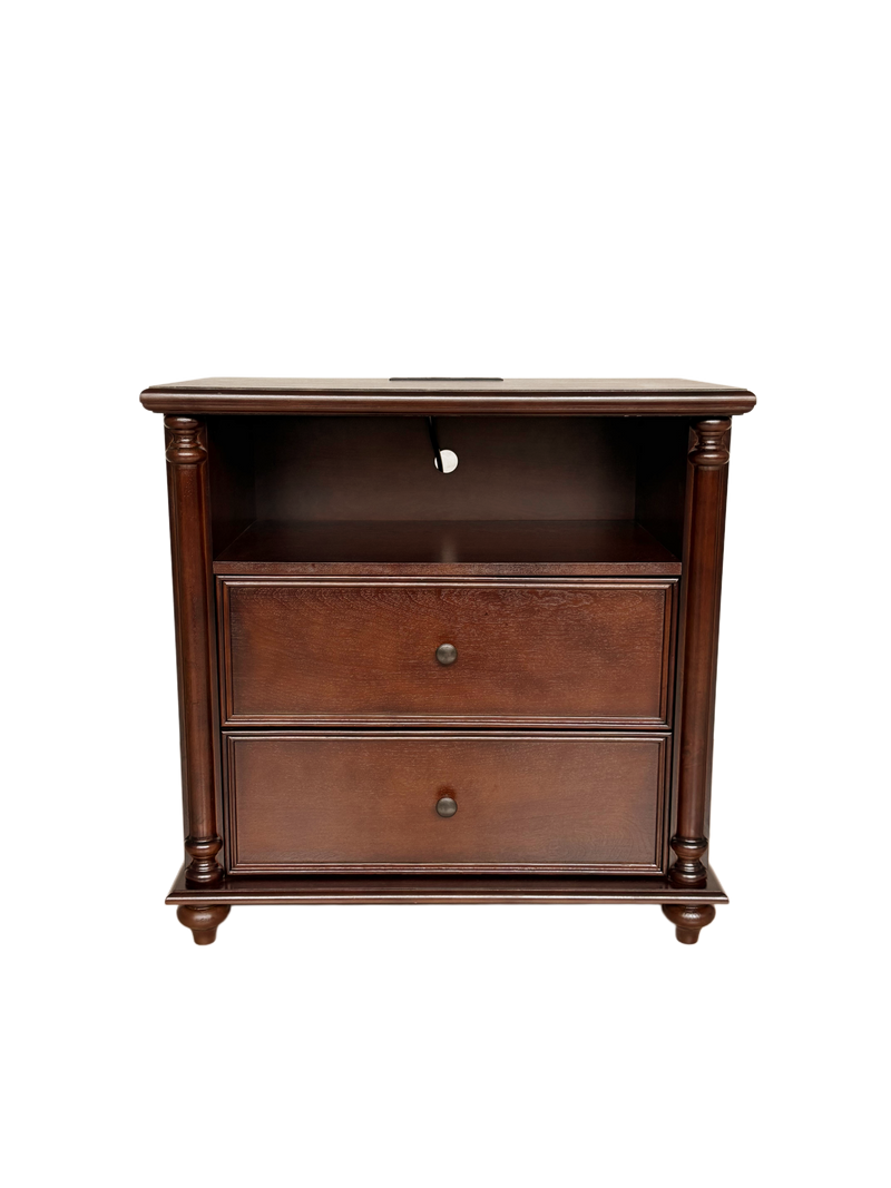 28" Nightstand with Charging Station, Rustic, photo 5 of 10