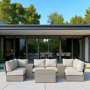 Comfortable Modern Patio Rattan Sectional Set With Cushions by Unique Piece Furniture