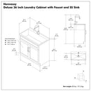 Hennessy - Deluxe Laundry Cabinet With Faucet And Stainless Steel Sink by Unique Piece Furniture