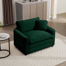 Modern Classic Fabric Single Chair Deep Seat Sofa With Pillow by HouseOfZazla