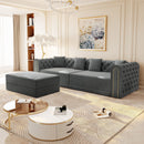 3-In-1 Convertible Sleeper Sofa With Movable Ottoman For Living Room by HouseOfZazla