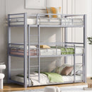 Triple Bunk Bed With Sturdy Construction And Space Saving Design by HouseOfZazla