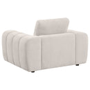 Burnett Chenille Upholstered Accent Chair Ivory