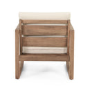 Set of 2 Outdoor Acacia Wood Patio Club Chair