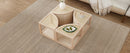 Walker Edison | Modular Round to Square Rattan Coffee Table