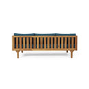 Claremont 3 Seater Daybed Teak Acacia Wood Water Resistant Cushions by HouseOfZazla