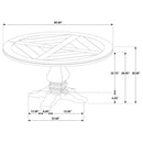 Crux - 5 Piece Round Dining Table Set With Upholstered Chairs - Honey by HouseOfZazla