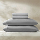4-Piece King Stretch Jersey Sheet Set,Grey by Montret