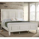 Chelema - Eastern King Panel Bed - Cream White by HouseOfZazla