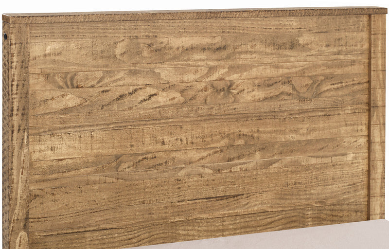 Albany Solid Wood Walnut Bed, Modern Rustic Wooden Full Size Bed Frames Box Spring Needed