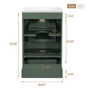 Bathroom Vanity With Sink, Soft Close Door, Adjustable U-Shaped Shelf