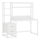 Computer Desk With Hutch, 2 Drawers & Open Shelves by HouseOfZazla