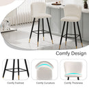 Modern Style Barstool, Tipped Ends, Suitable For Various Decoration Styles - White by HouseOfZazla